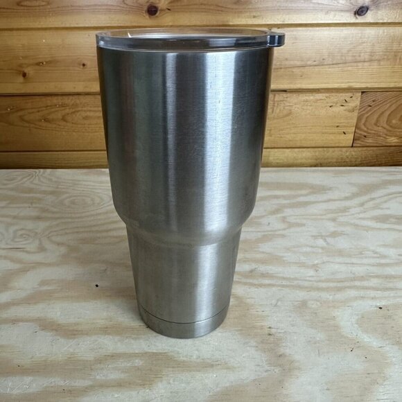 Snap-On Brushed Stainless Steel Travel Mug 30 Oz Insulated Cup - Picture 2 of 4